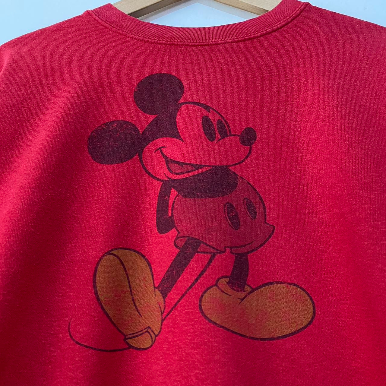 Vintage Mickey Mouse Red 2000s Sweatshirt (M)