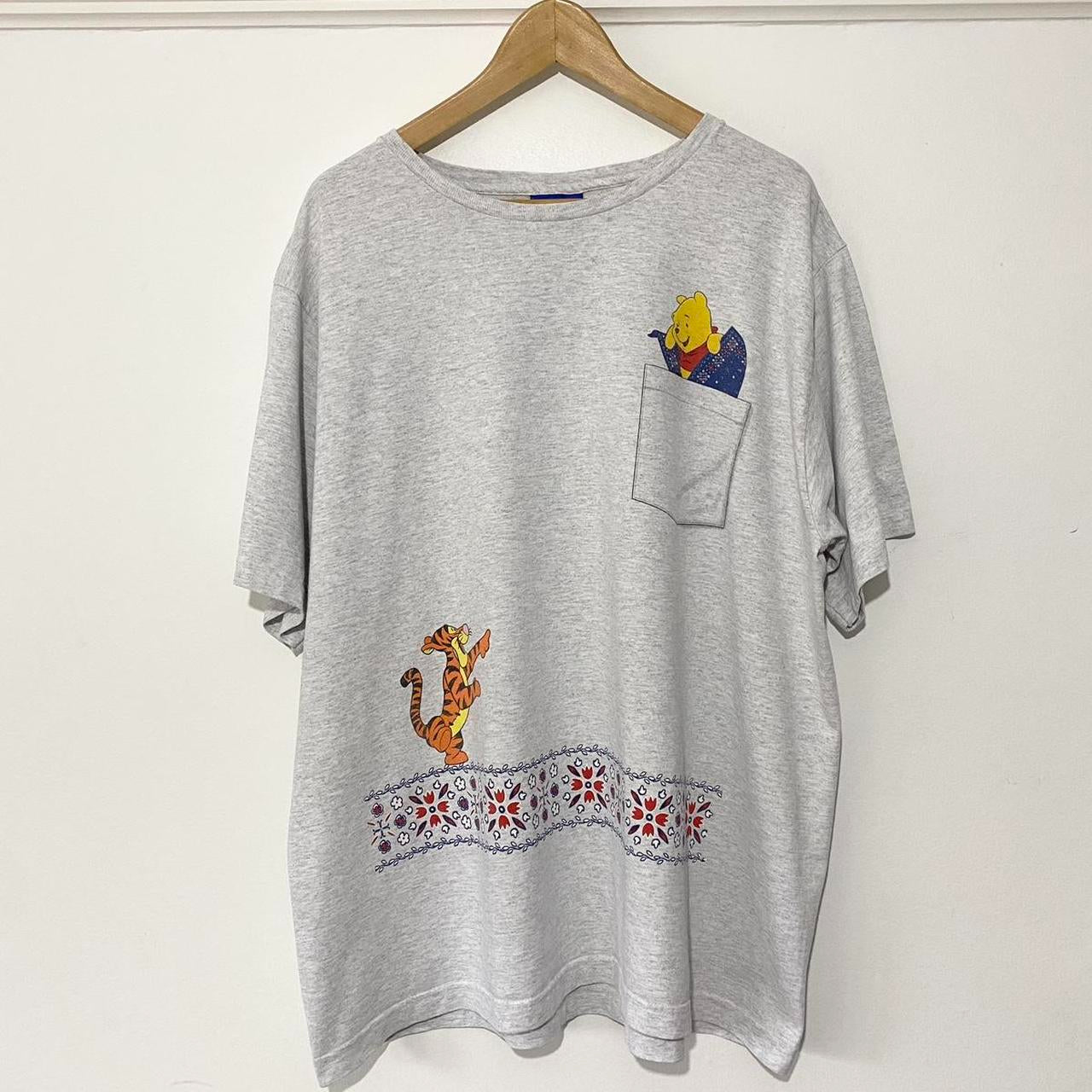 Vintage Tigger and Pooh 90s Grey T Shirt (XXL)