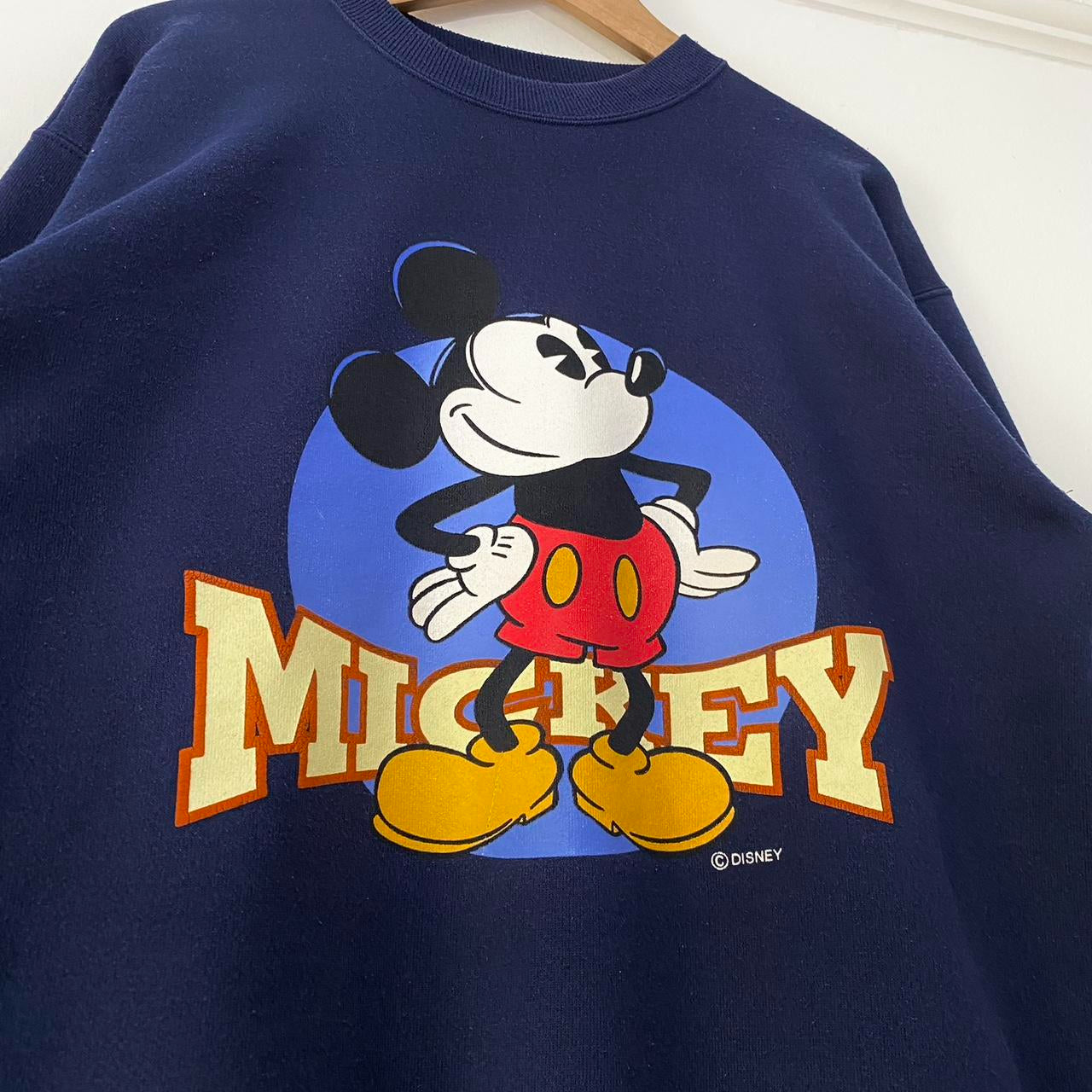 Vintage Mickey Mouse Navy 90s Sweatshirt (M)