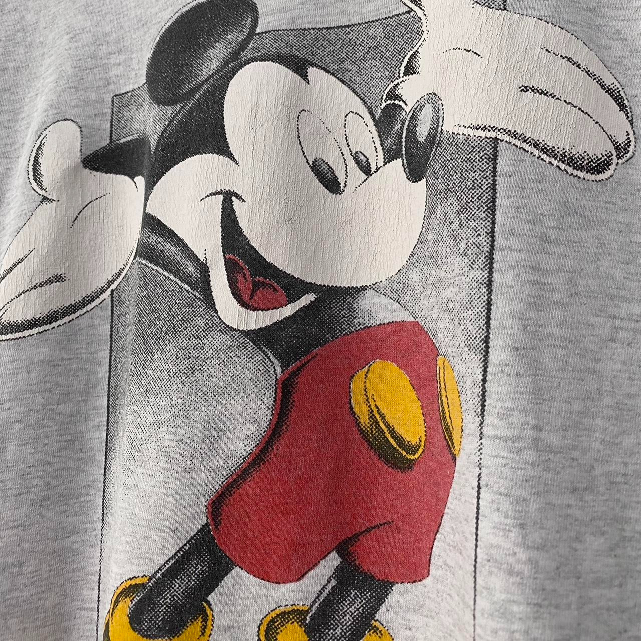 Vintage Mickey Mouse Grey 90s T Shirt (M)