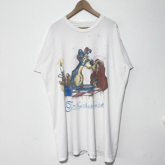 Vintage Lady and the Tramp 90s T Shirt (Long XXL)