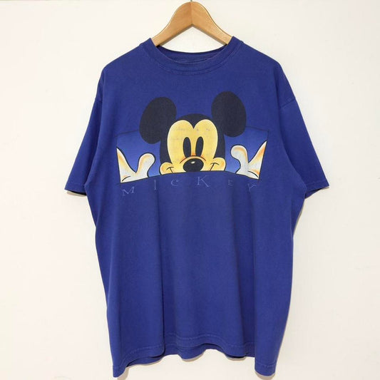 Vintage Mickey Mouse Face 90s T Shirt (L)
