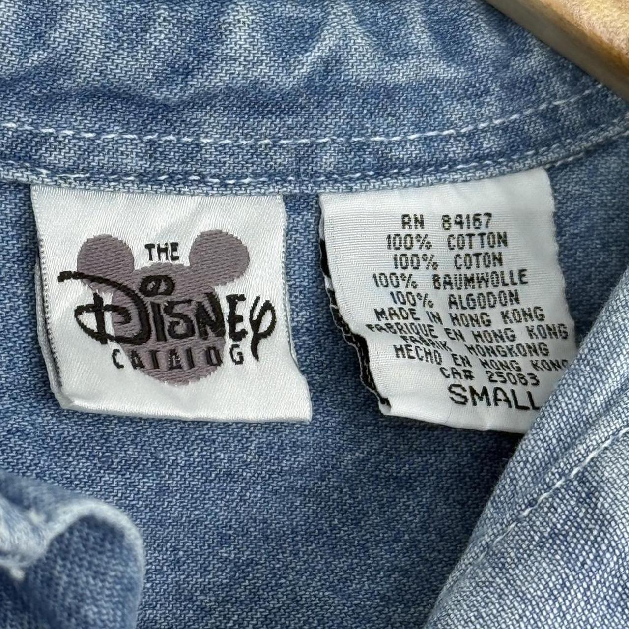 Vintage 90s 101 Dalmatians Embroidered The Disney Catalog Blue Denim Shirt (S)