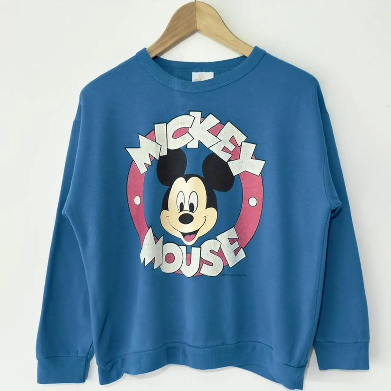 Vintage Disney Mickey Mouse 80s Blue Sweatshirt (S)