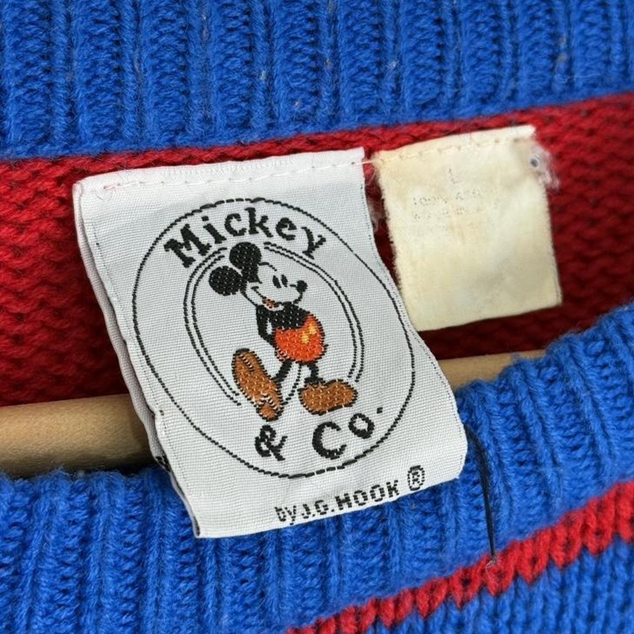 Vintage Mickey Mouse Striped 90s Knitwear Jumper (L)