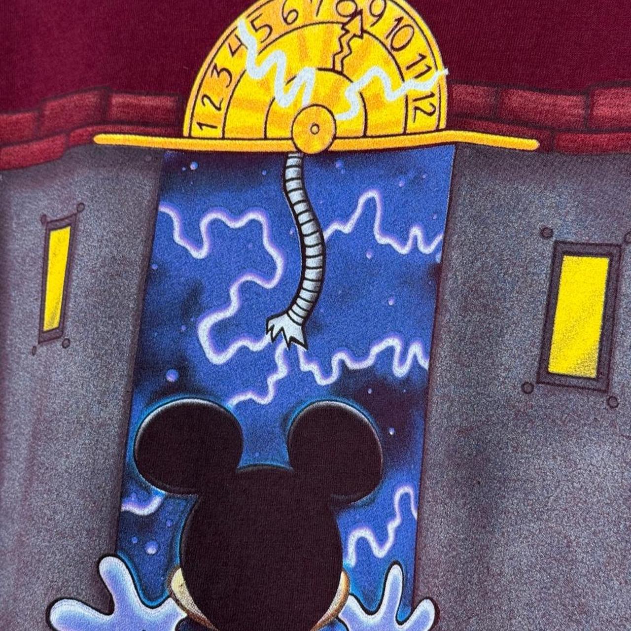 Vintage 90s Tower of Terror Mickey Burgundy T Shirt (L)