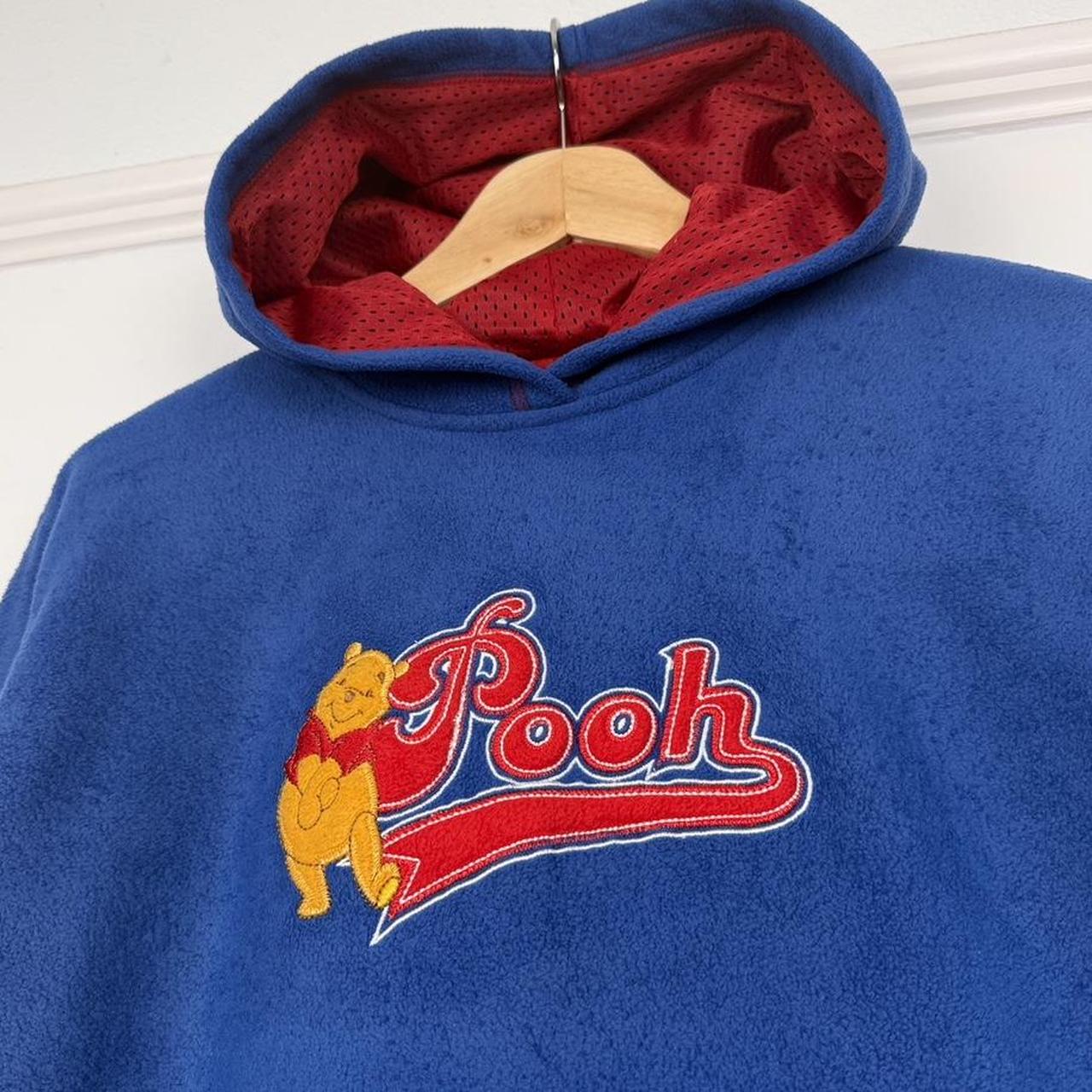 Vintage 90s Winnie the Pooh 100 Acre Collection Blue Fleece Hoodie (M)