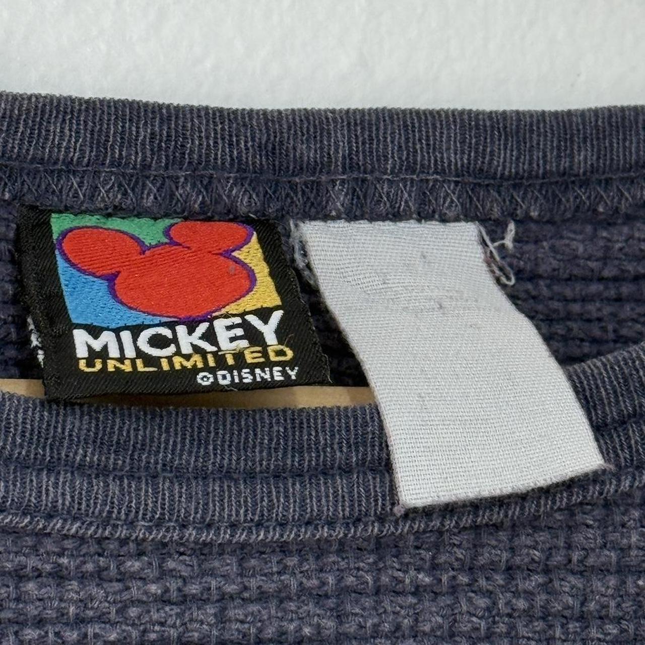 Vintage Mickey Unlimited 90s Waffle Sweatshirt (M)