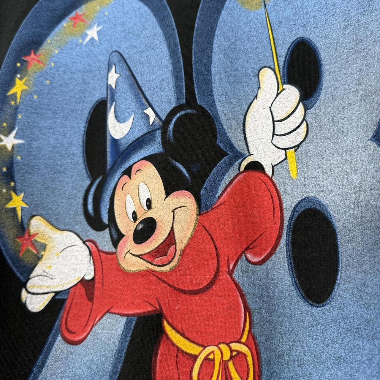 Vintage 1998 Walt Disney World Sorcerer Mickey Black T Shirt (XXL)