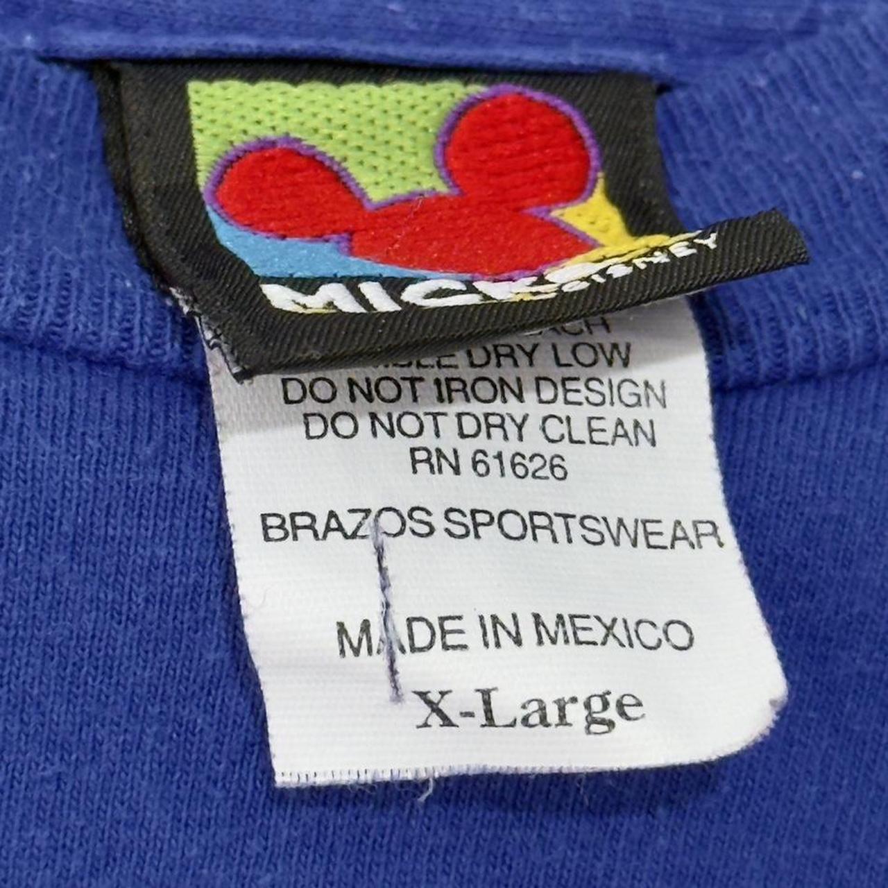 Vintage Mickey Mouse 90s Graphic Blue T Shirt (XL)