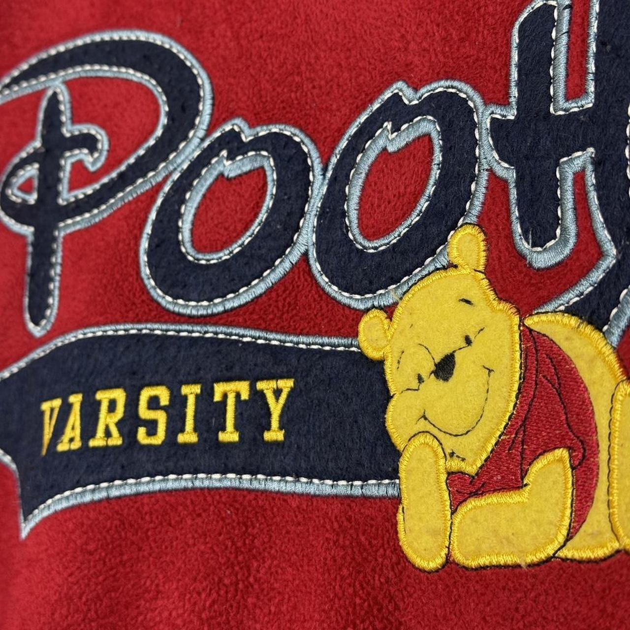 Vintage Winnie the Pooh Varsity 90s V Neck Fleece Sweatshirt (S/M)