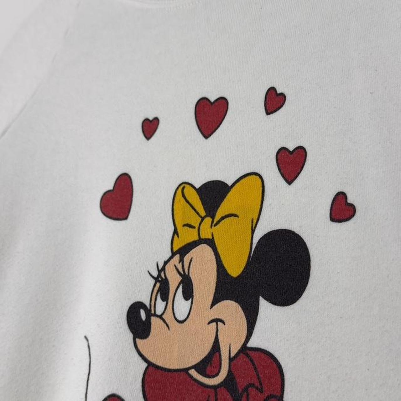 Vintage Minnie Mouse Love Hearts 90s Sweatshirt (M)
