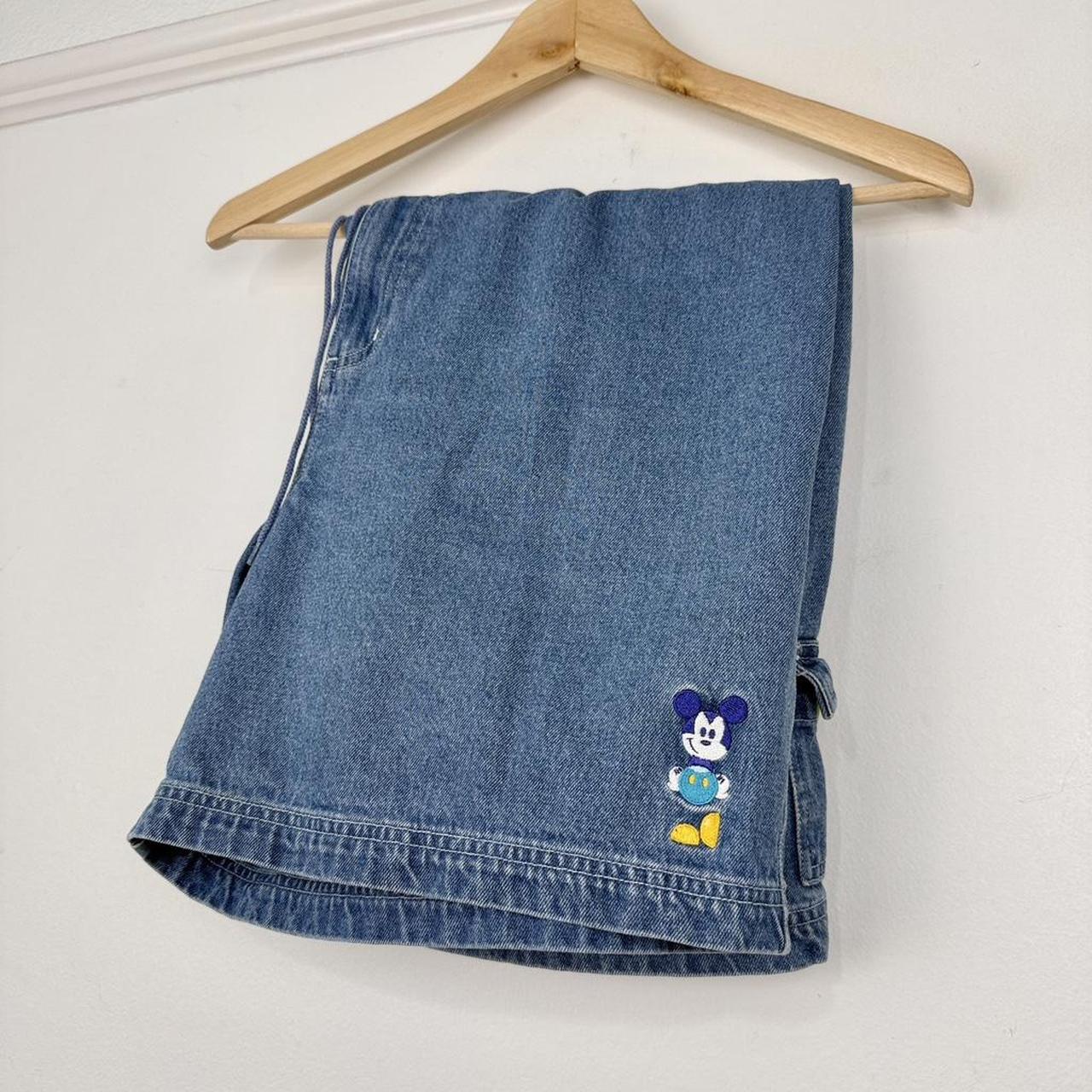 Vintage Mickey Mouse Embroidered Disney Store 00s Denim Shorts (XL)