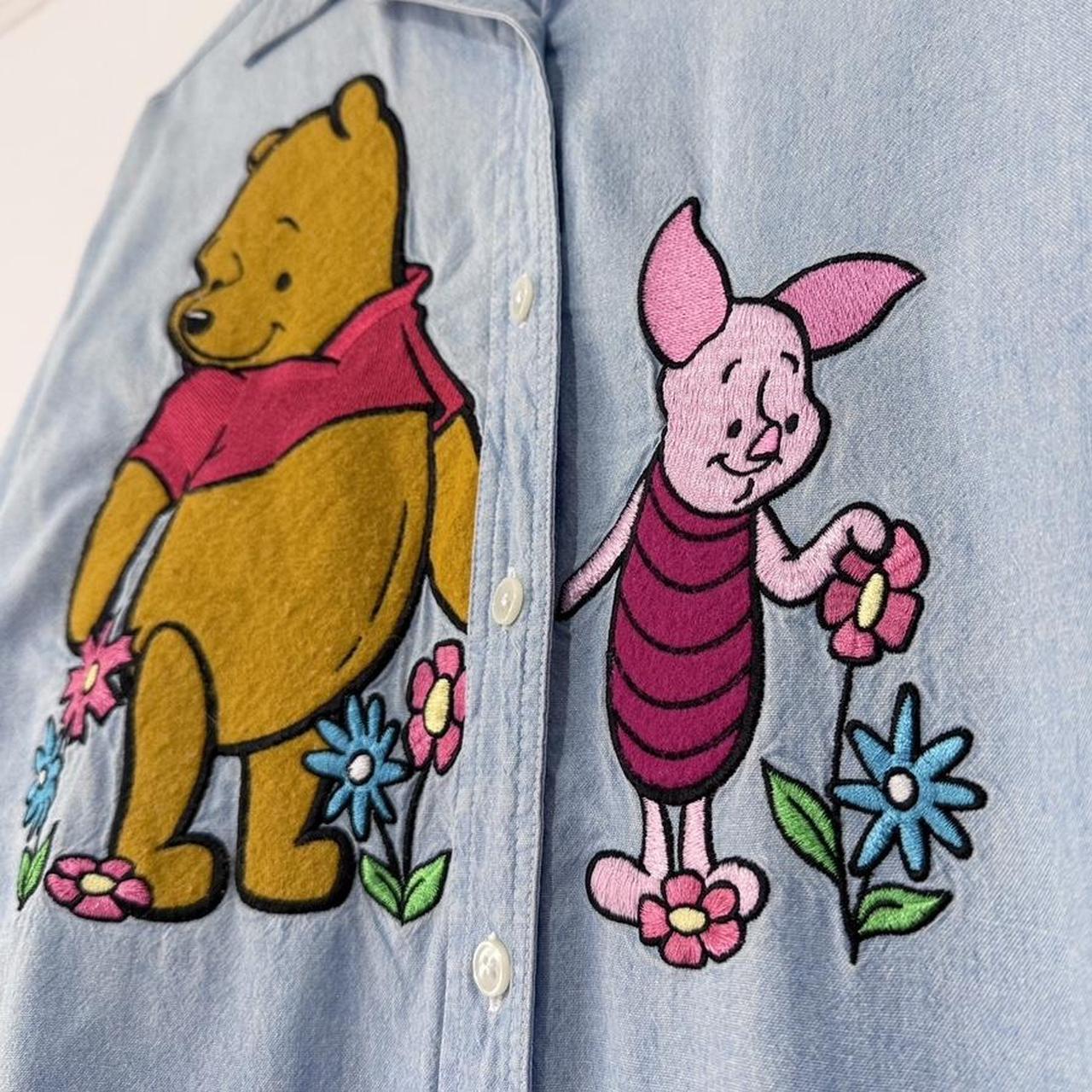 Vintage Winnie the Pooh & Piglet Embroidered 90s Button Shirt (S)