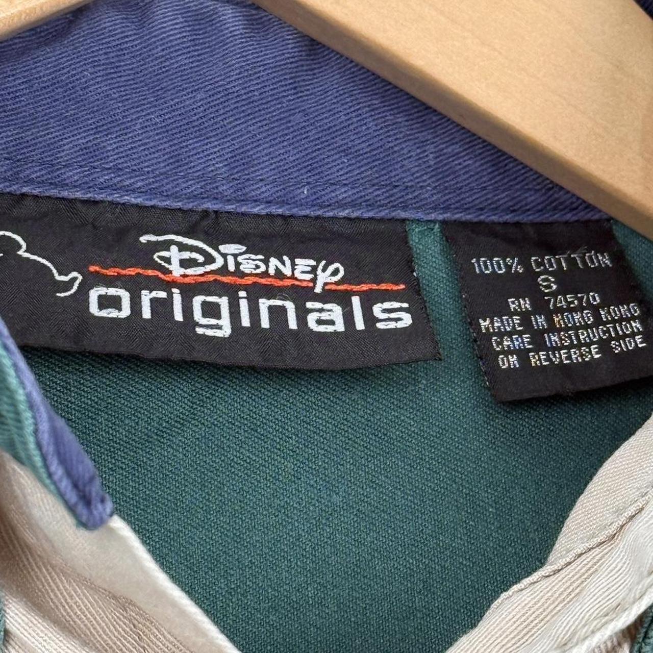Vintage Mickey Mouse Embroidered Striped 90s Shirt (S)