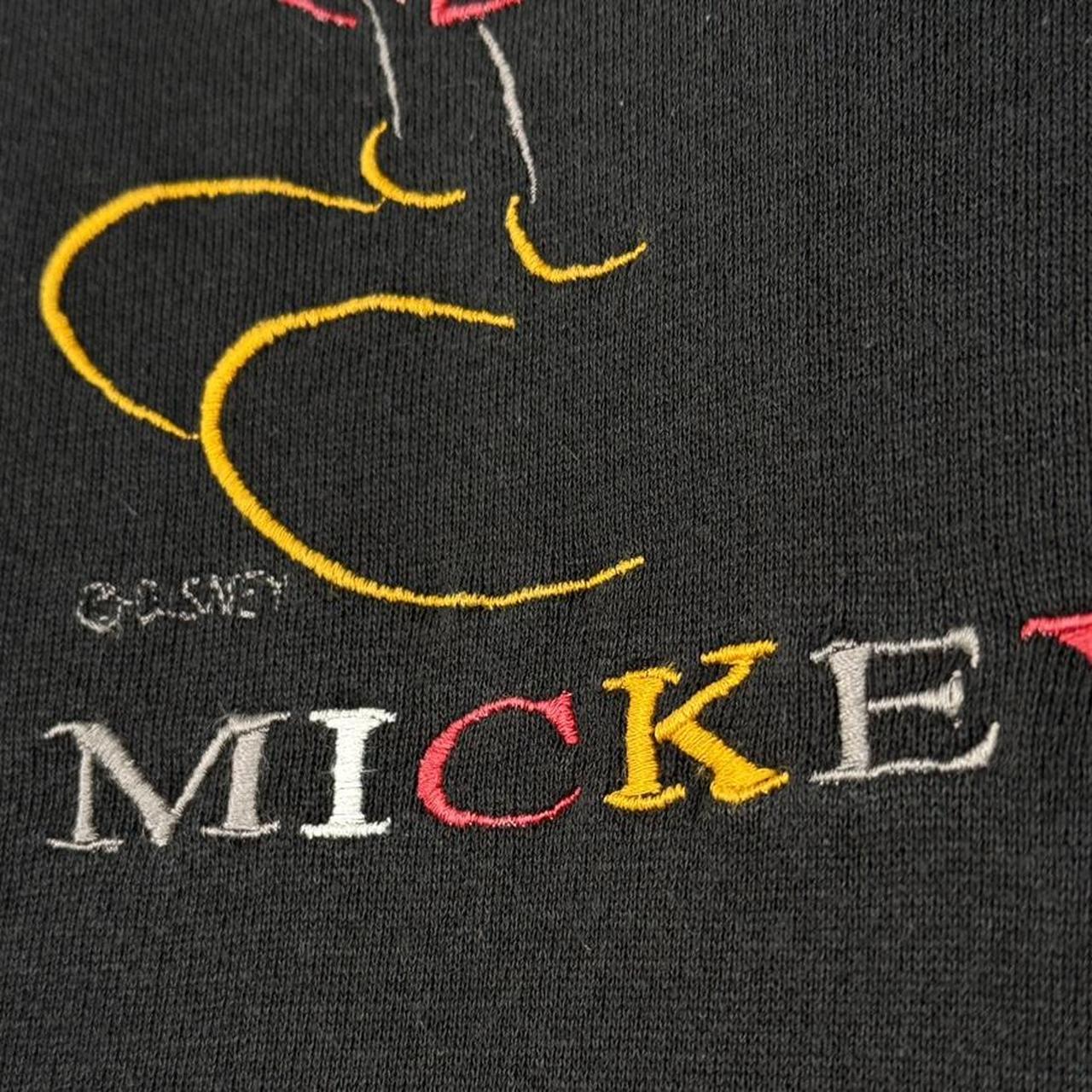 Vintage Mickey Mouse Embroidered Outline 90s Sweatshirt (L)