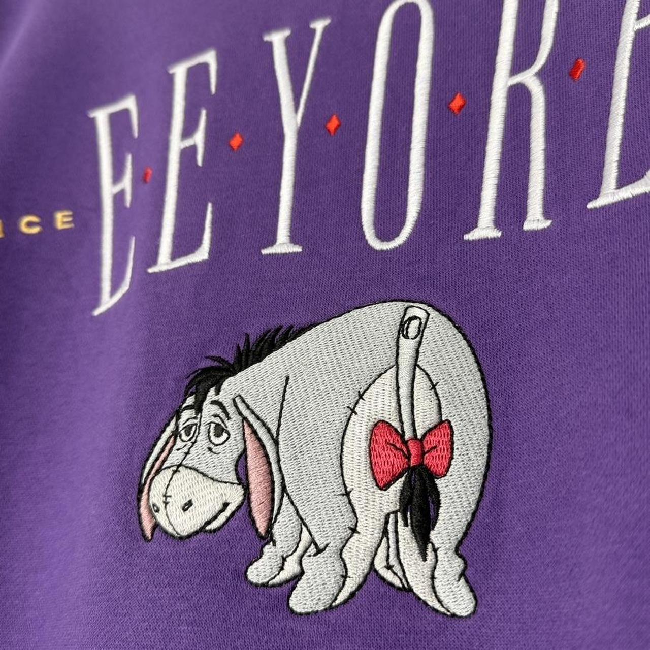 Disney Eeyore Winnie the Pooh Embroidered Spell Out Sweatshirt (XXL)
