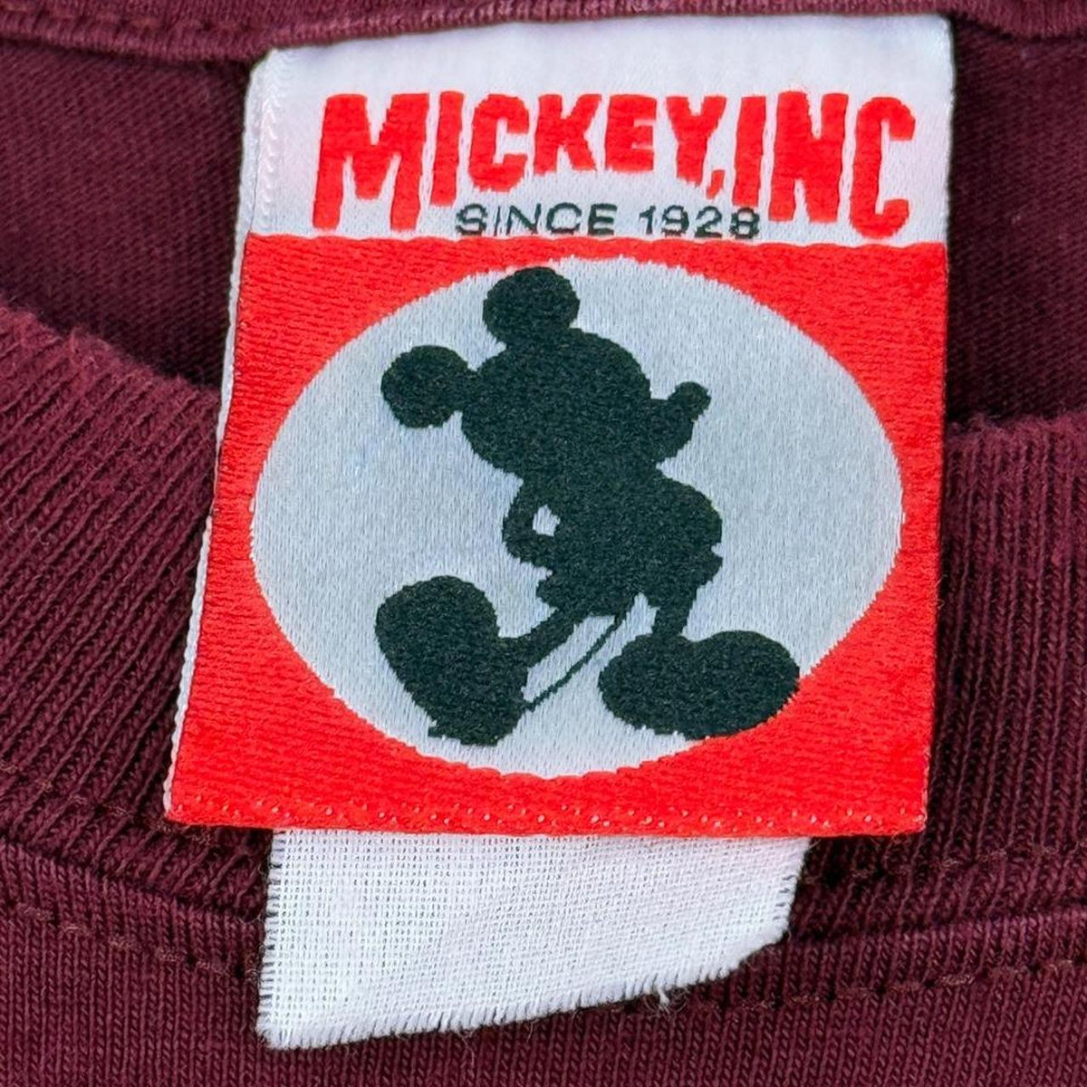 Vintage 90s Tower of Terror Mickey Burgundy T Shirt (L)