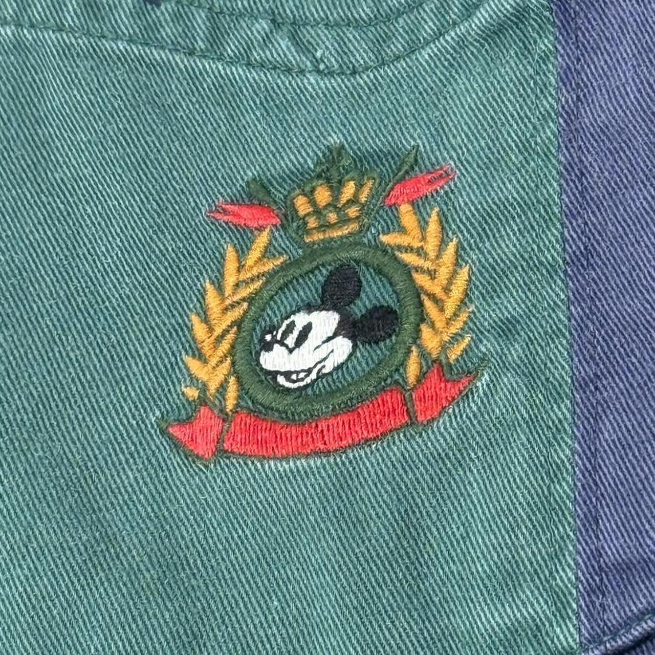 Vintage Mickey Mouse Embroidered Striped 90s Shirt (S)