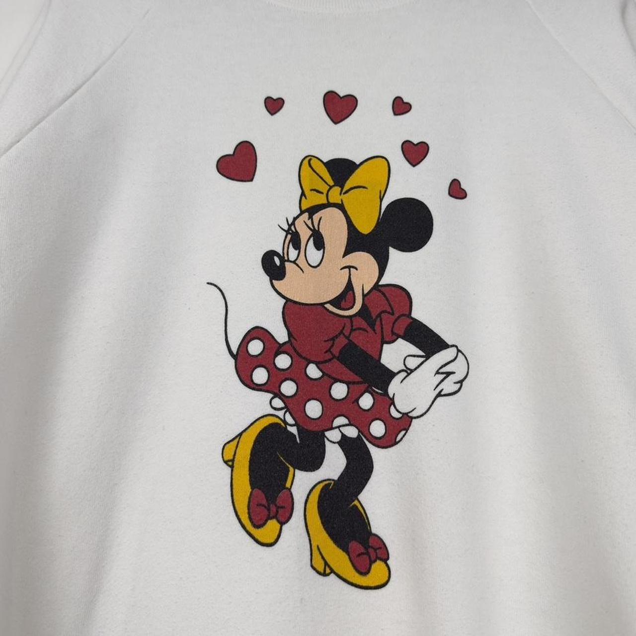 Vintage Minnie Mouse Love Hearts 90s Sweatshirt (M)