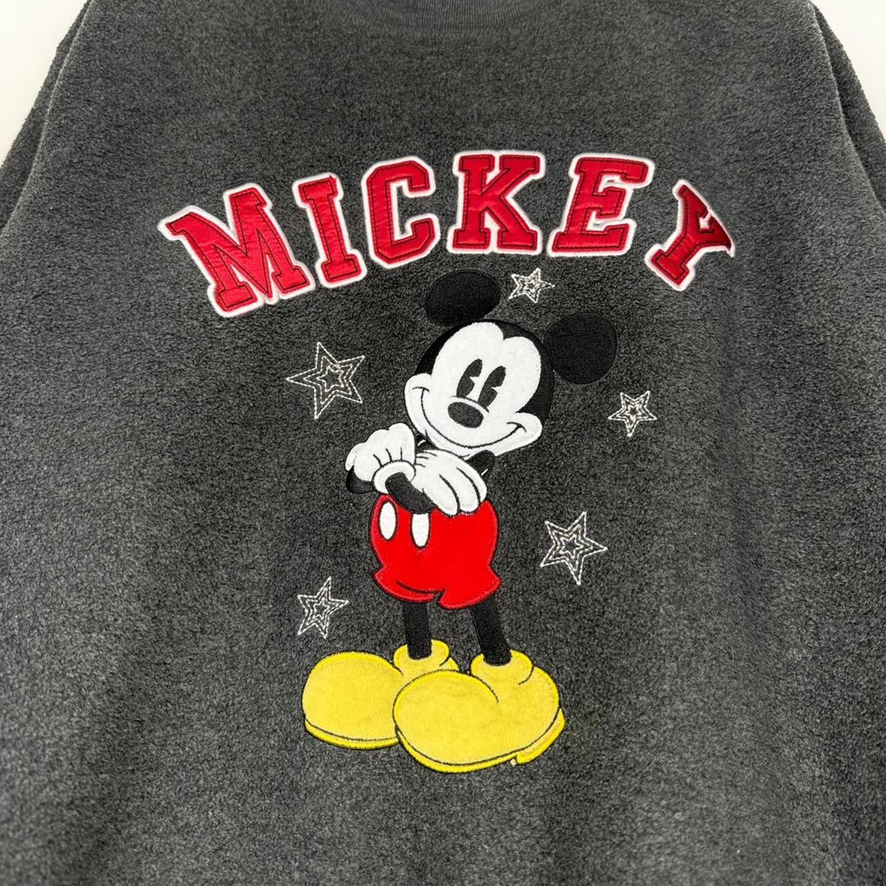 Mickey Mouse Embroidered 2000s Fleece Sweatshirt (L)