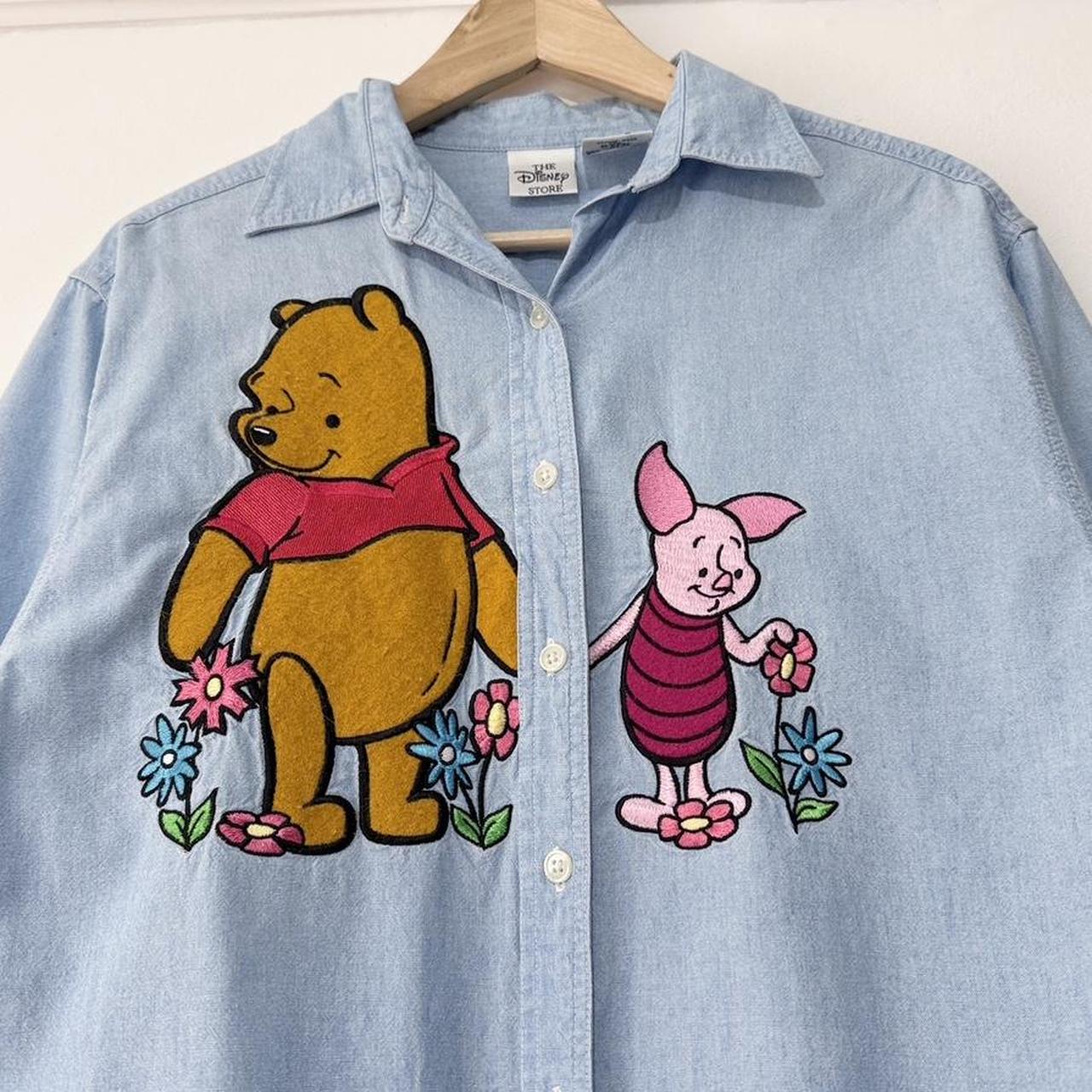 Vintage Winnie the Pooh & Piglet Embroidered 90s Button Shirt (S)