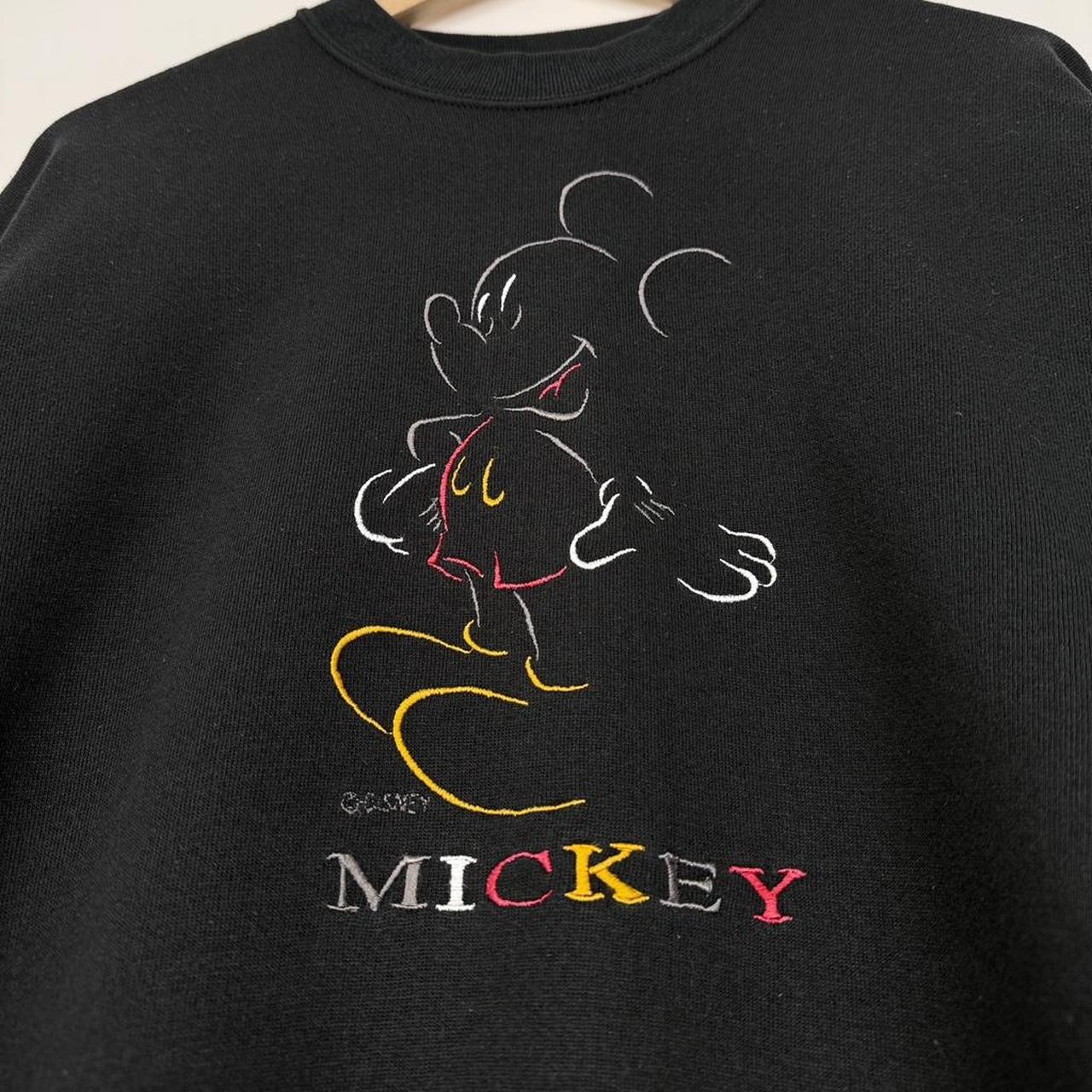 Vintage Mickey Mouse Embroidered Outline 90s Sweatshirt (L)