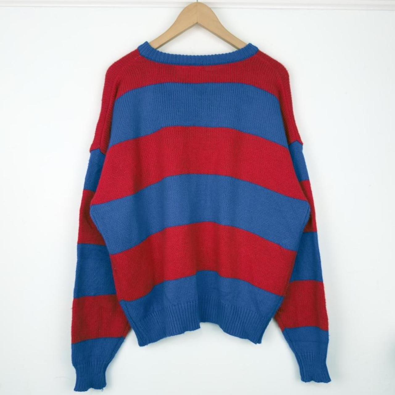 Vintage Mickey Mouse Striped 90s Knitwear Jumper (L)