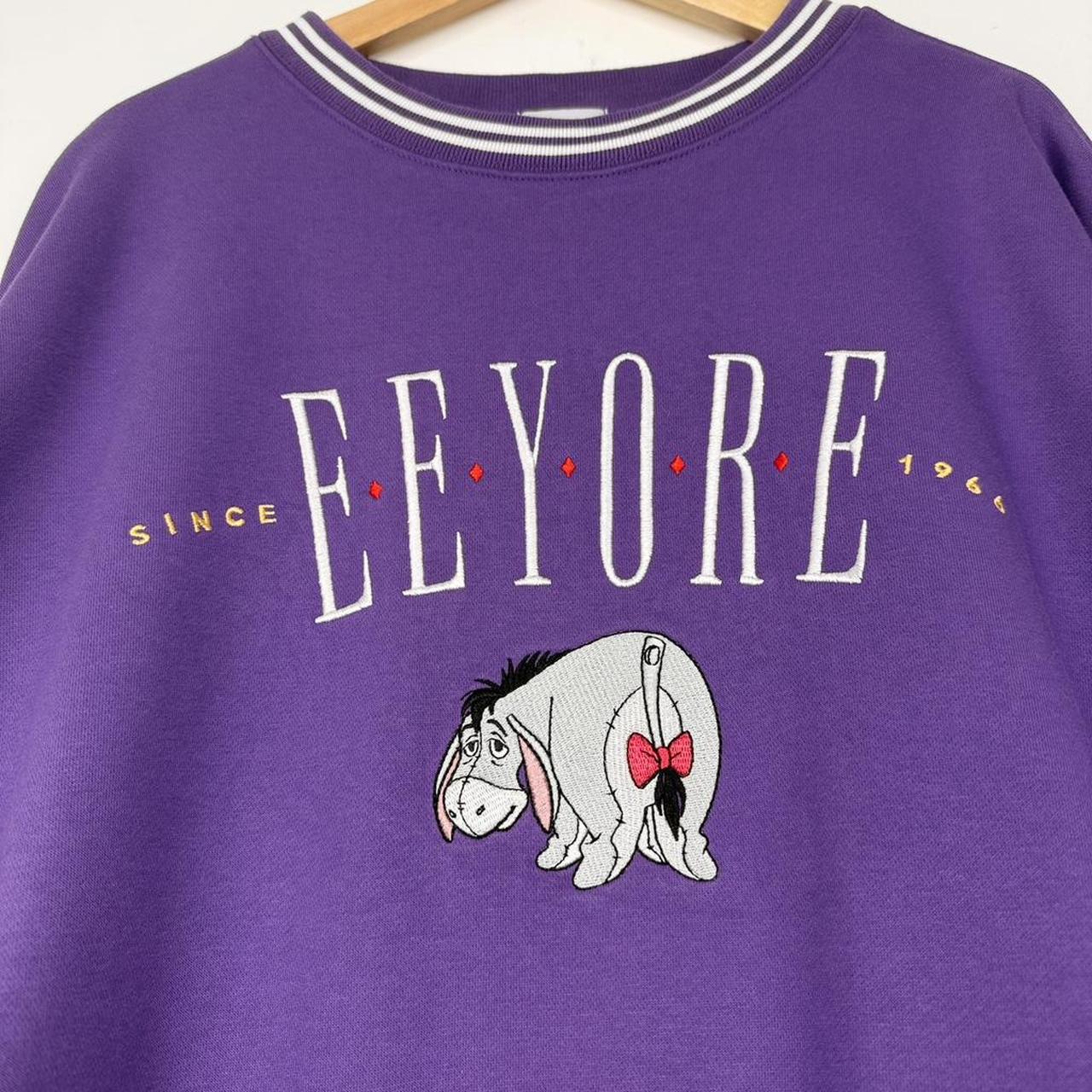 Disney Eeyore Winnie the Pooh Embroidered Spell Out Sweatshirt (XXL)