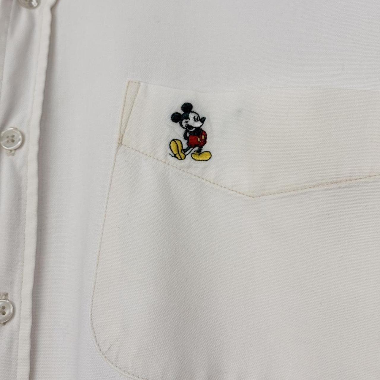 Vintage Mickey Mouse 90s Short Sleeve Button Up Shirt (L)