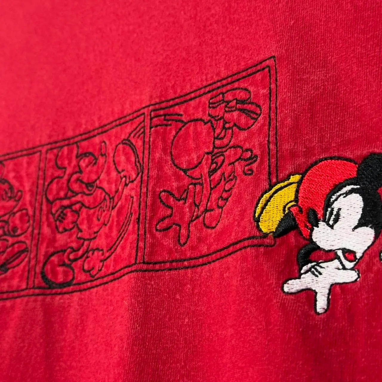Vintage Mickey Mouse Embrodiered 90s T Shirt (XL)