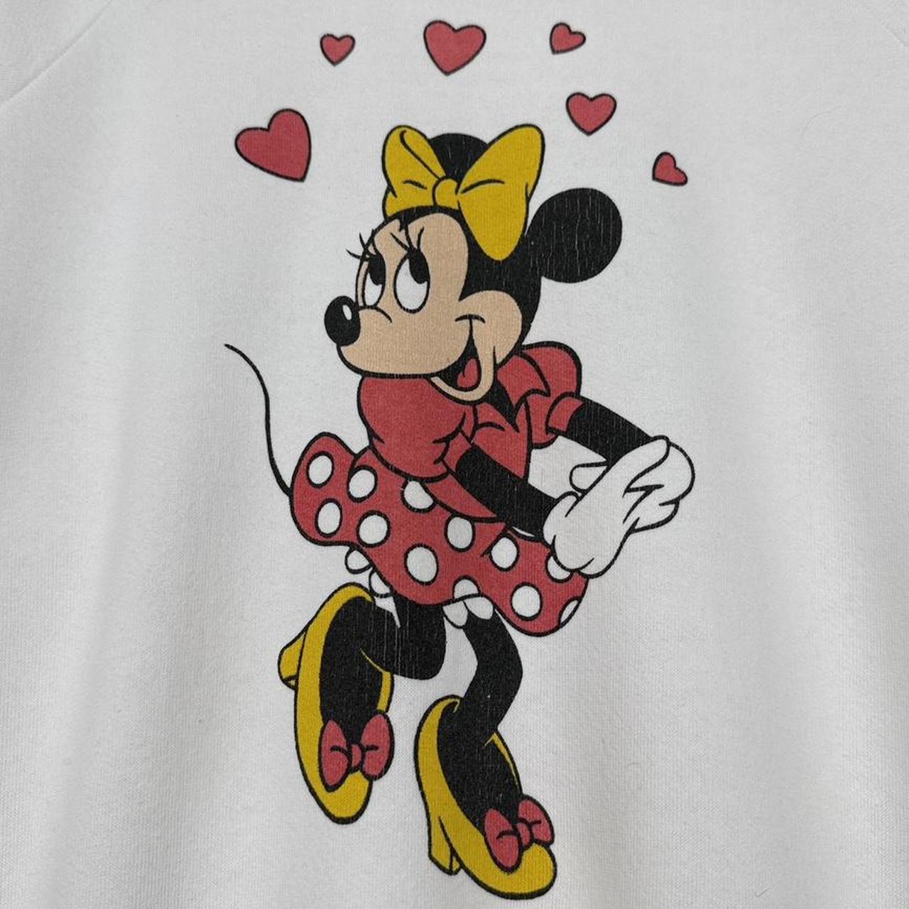 Vintage Minnie Mouse Love Hearts 90s Sweatshirt (S)