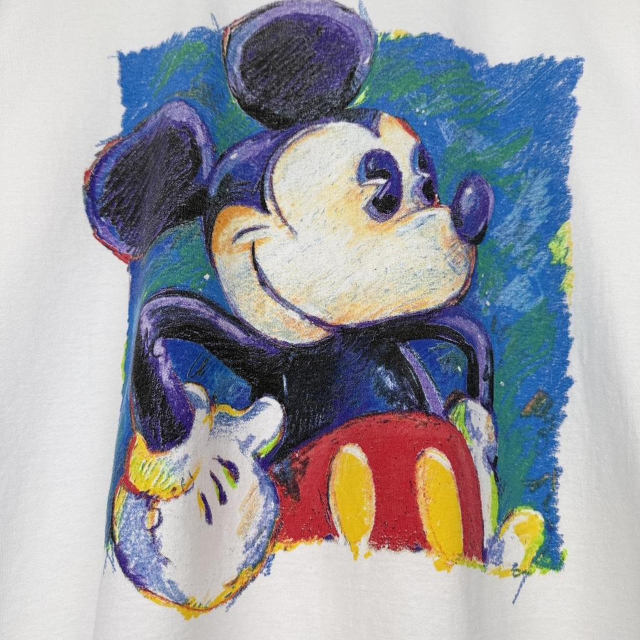 Vintage Mickey Mouse Art Walt Disney World 90s T Shirt (L/XL)