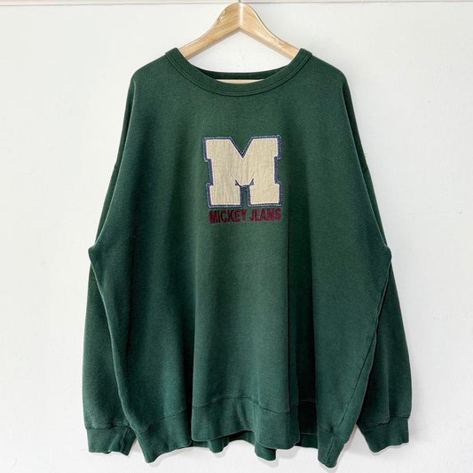 Vintage Mickey Jeans Embroidered 90s Sweatshirt (XL)