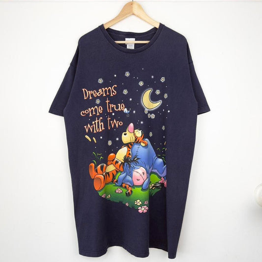Vintage Tigger & Eeyore Dreams Sleepwear 00s T Shirt (One Size)