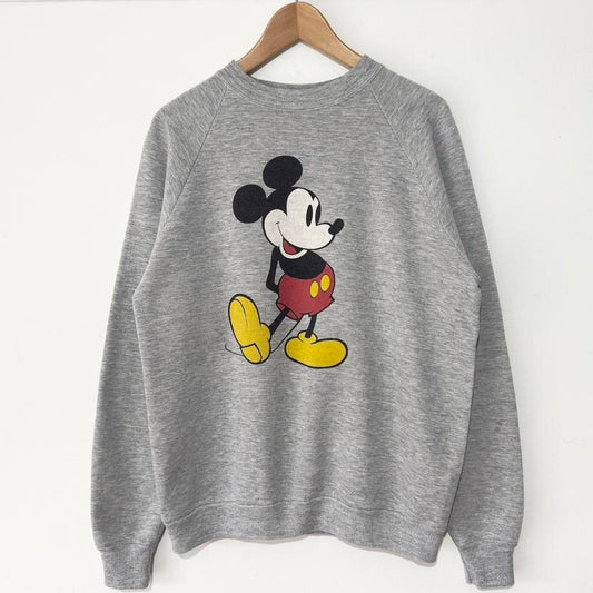 Vintage Mickey Mouse 90s Grey Sweatshirt (M)