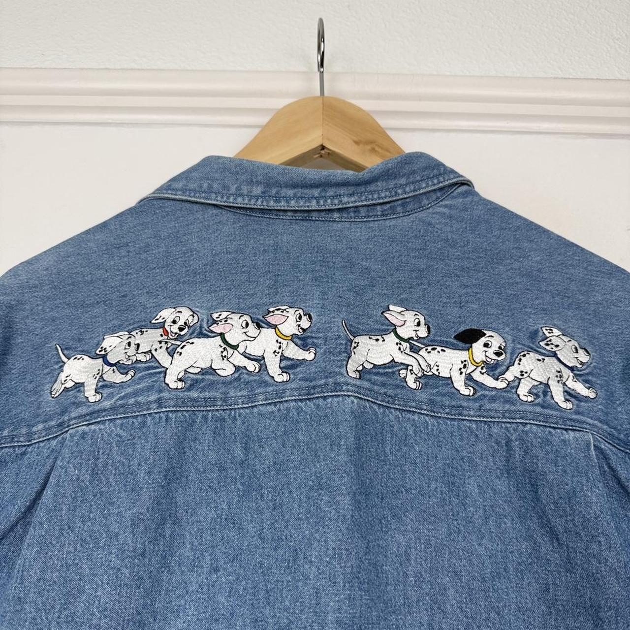 Vintage 90s 101 Dalmatians Embroidered The Disney Catalog Blue Denim Shirt (S)