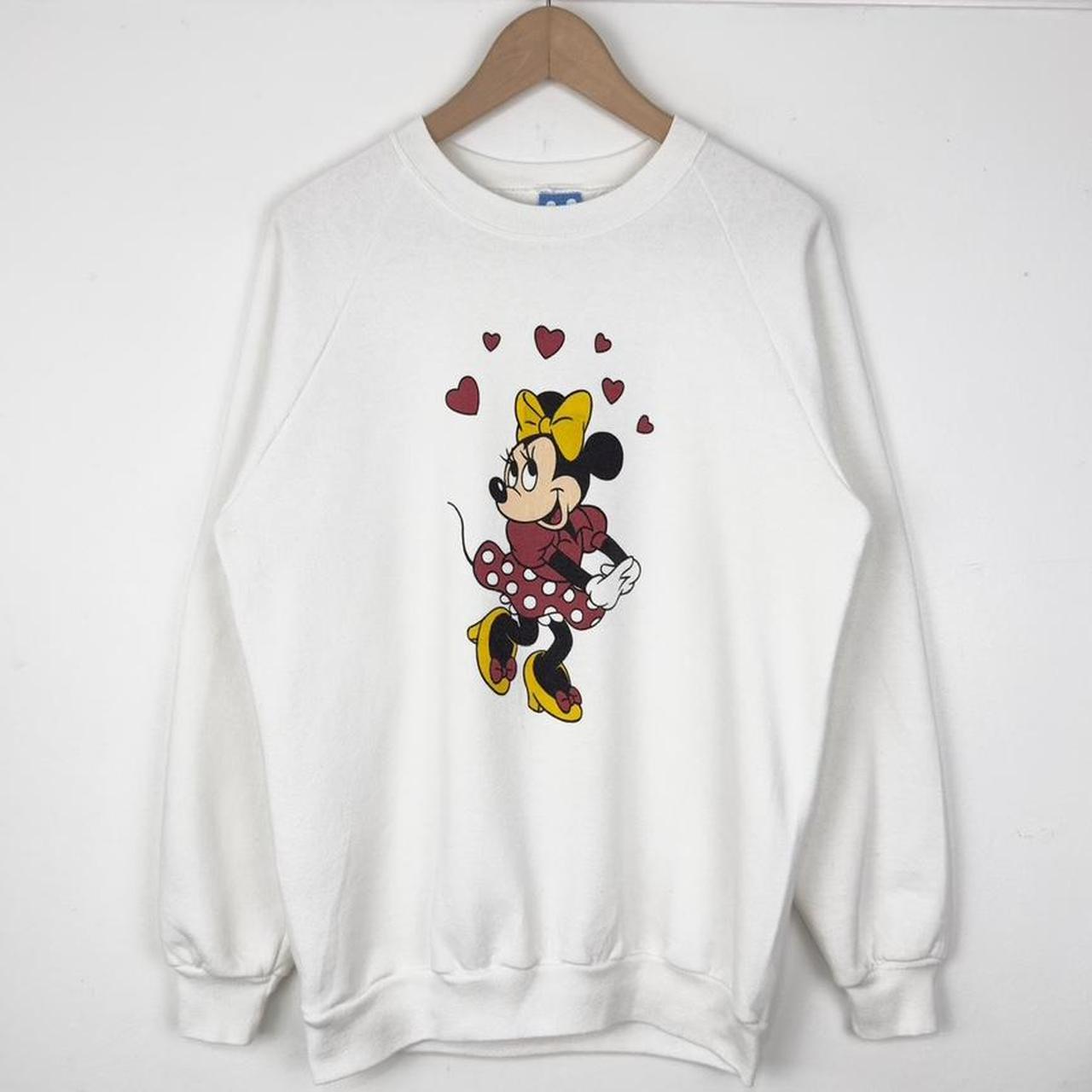 Vintage Minnie Mouse Love Hearts 90s Sweatshirt (M)