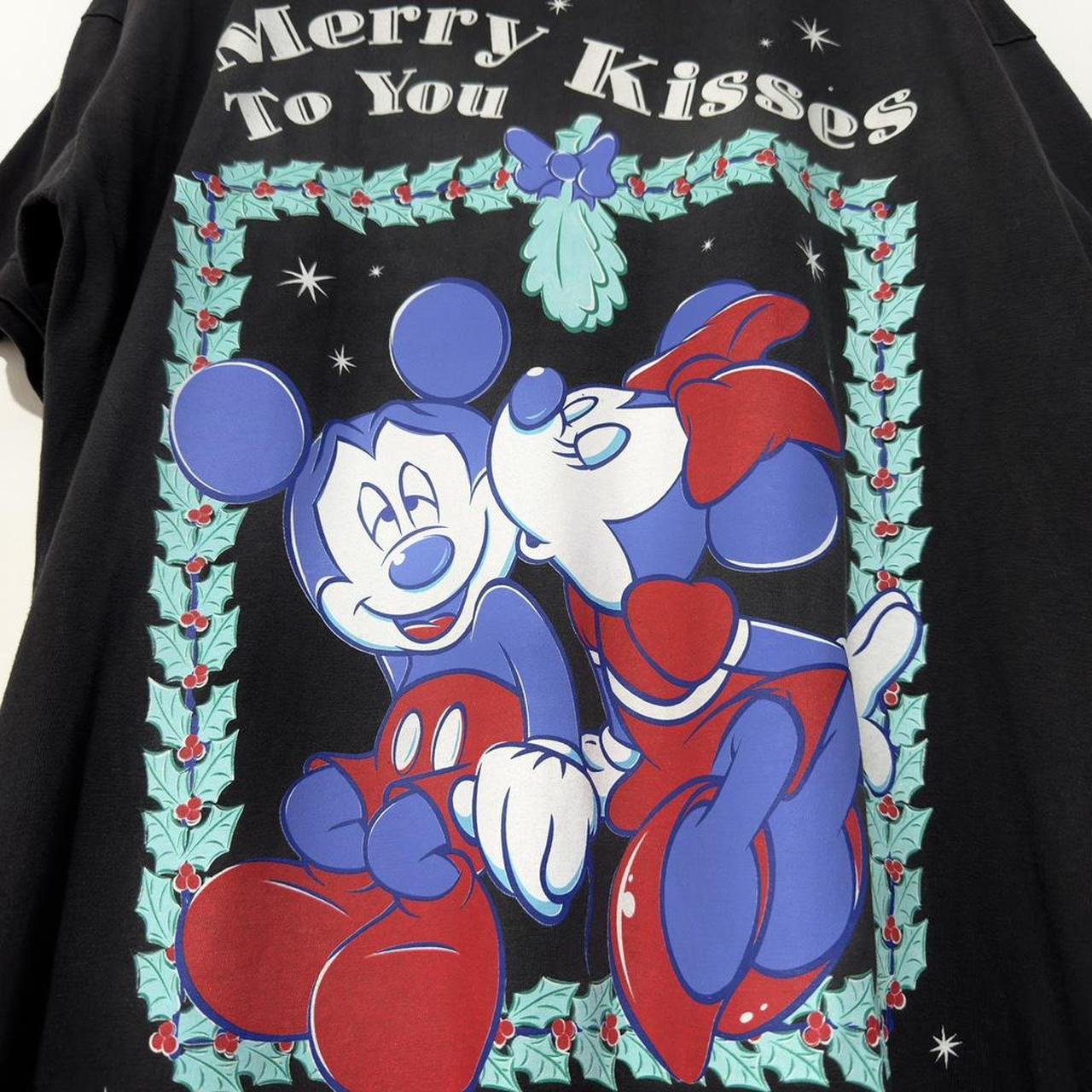 Vintage Merry Kisses To You Mickey & Minnie 90s T Shirt (Long XL)