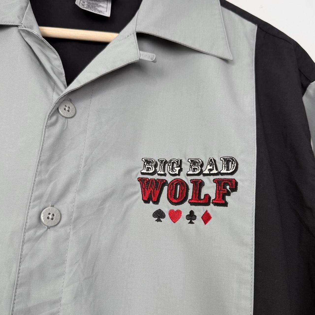 Vintage Disneyland Big Bad Wolf Poker Club 00s Button Up Shirt (M)