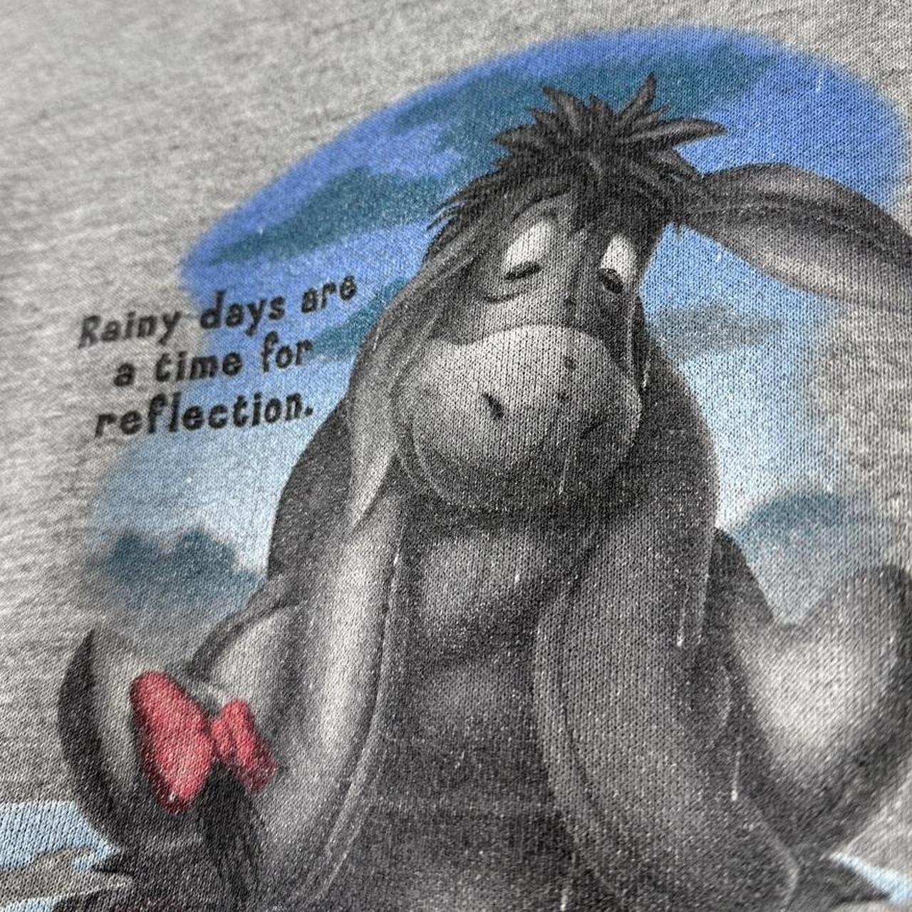Vintage Eeyore Rainy Days Reflection Disney Store 00s Sweatshirt (XL)