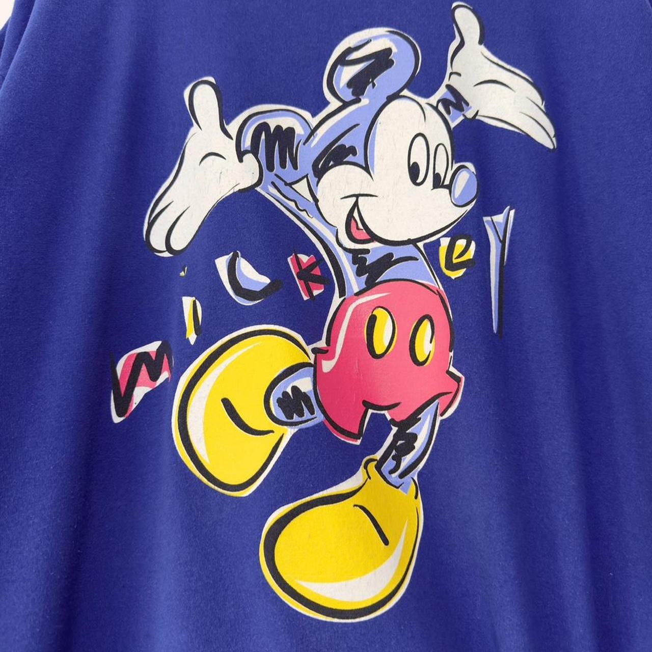 Vintage Mickey Mouse 90s Graphic Blue T Shirt (XL)
