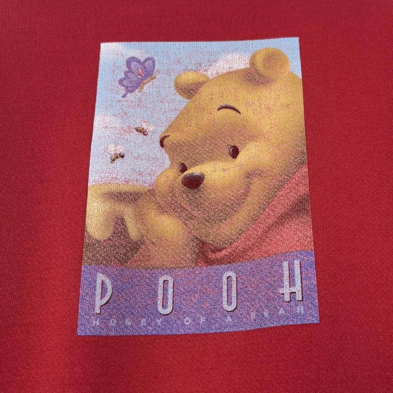 Vintage Pooh Honey of a Bear Disney Store Red 00s Sweatshirt (S)