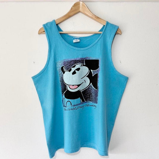 Vintage The Walt Disney Studios 80s/90s Blue Vest Tank Top (M/L)