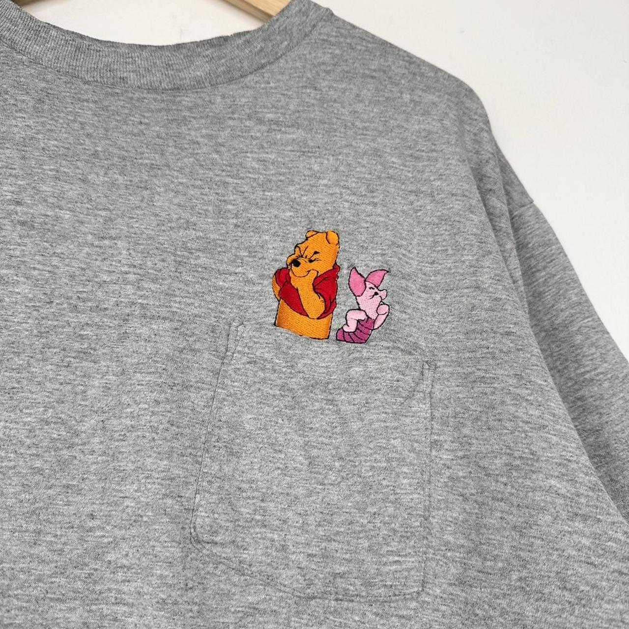 Vintage Pooh & Piglet Embroidered Disney Store 90s Pocket T Shirt (L)