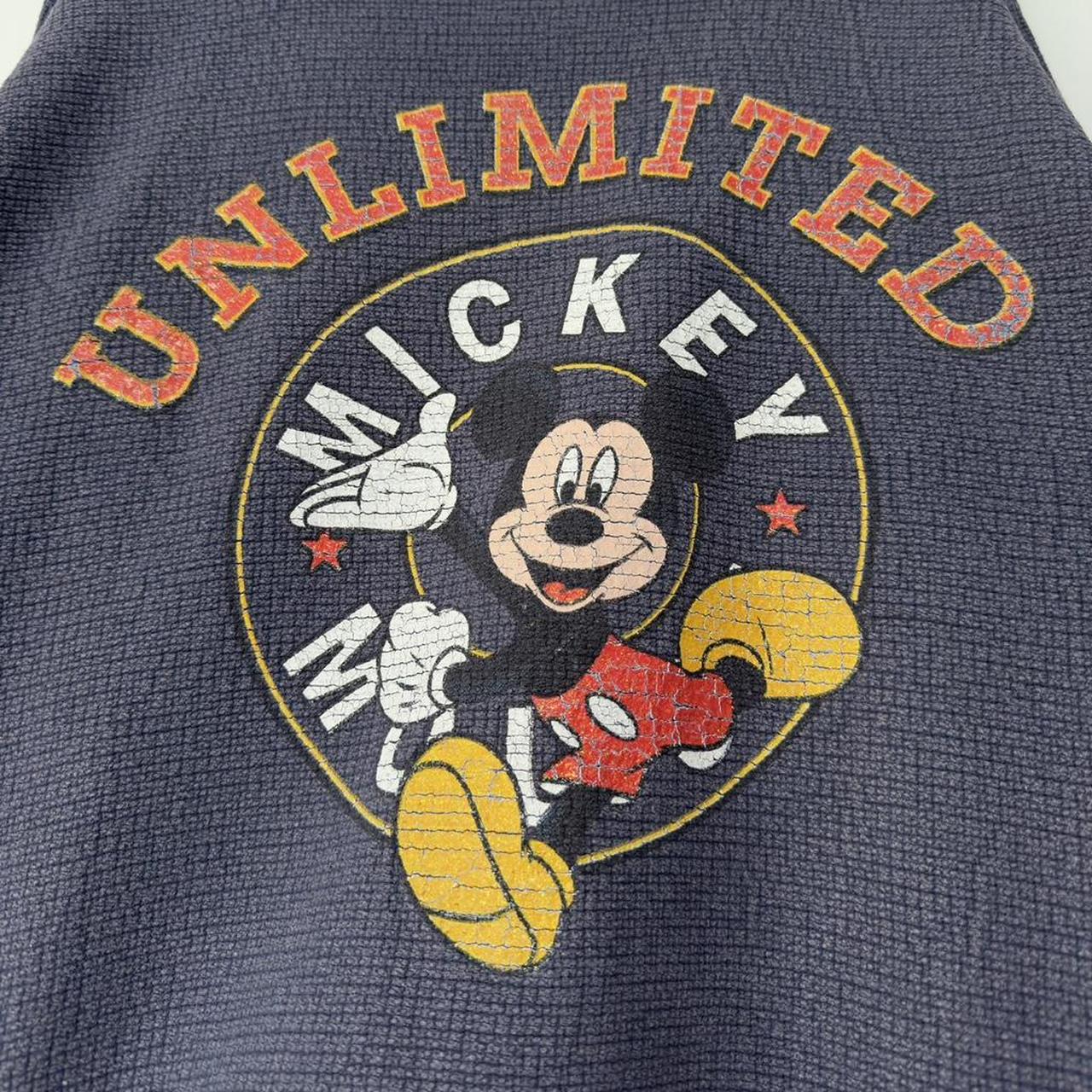 Vintage Mickey Unlimited 90s Waffle Sweatshirt (M)