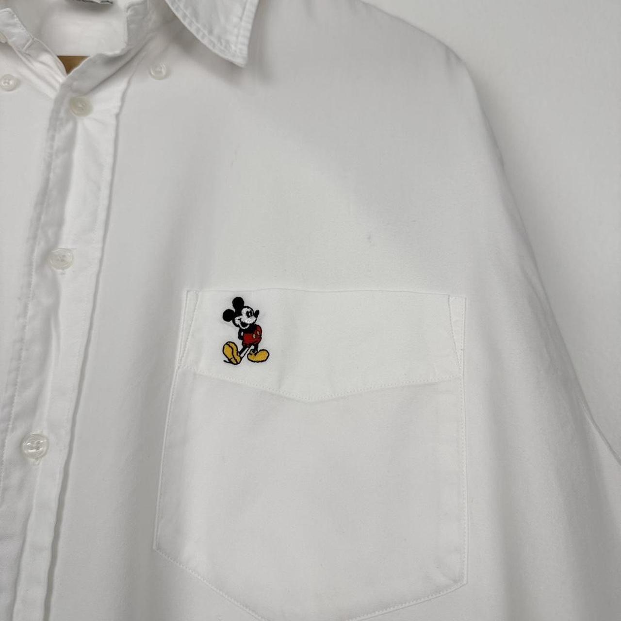 Vintage Mickey Mouse 90s Long Sleeve Button Up Shirt (XL)