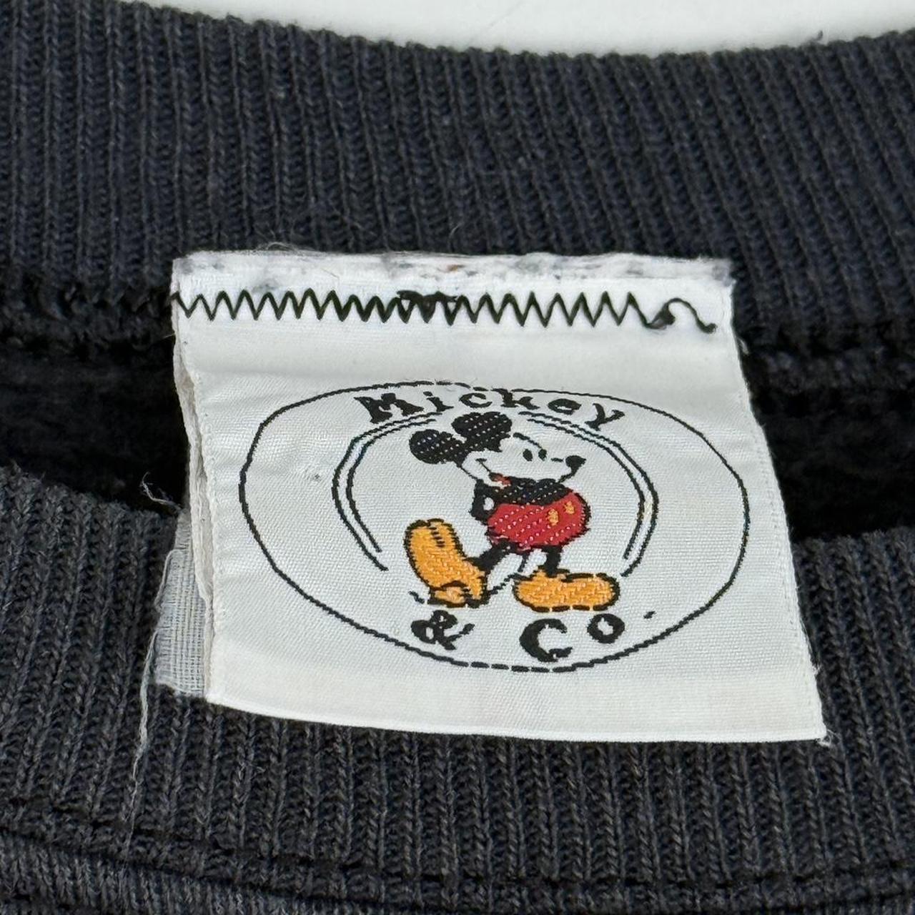 Vintage Mickey Embroidered Spell Out 90s Sweatshirt (M)