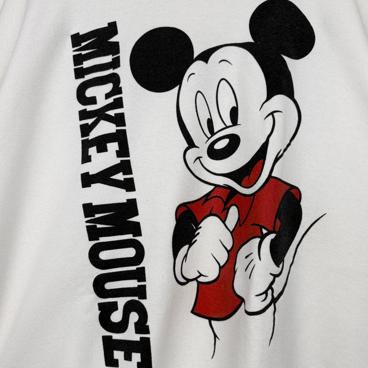Vintage 80s Mickey Mouse Front & Back Disney White Sweatshirt (XL)