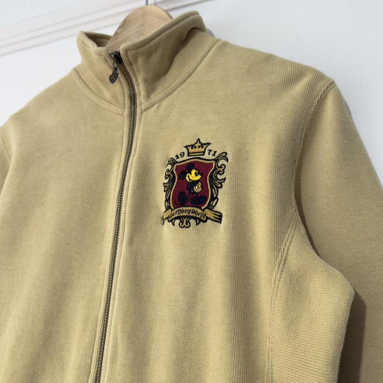 Vintage Walt Disney World Mickey Crest 00s Full Zip Sweatshirt (Women's S)